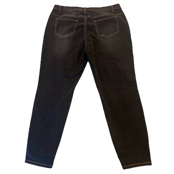 Agnes Orinda Womens Plus Size Jeans 1X Tapered Denim Color Blue - Picture 2 of 12